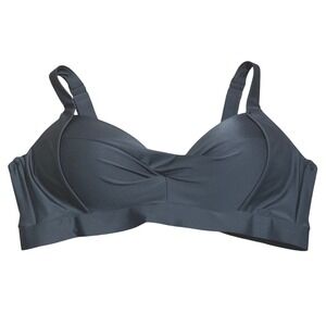 Sol Borne Bikini Top Plus 3X Black 1 Piece Swimsuit Swim Bathing Suit Tie Back